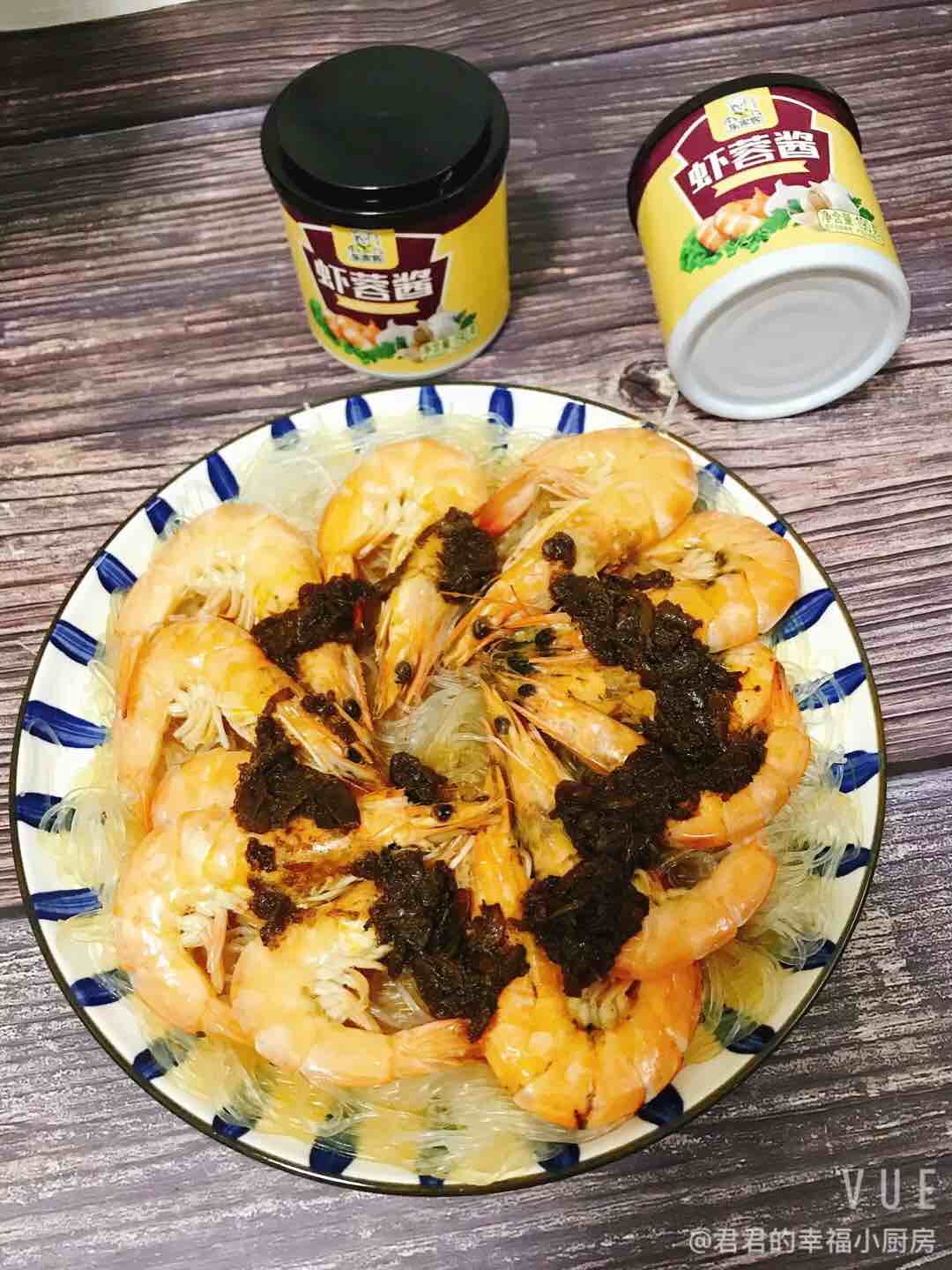 快手又下飯的粉絲蒸大蝦～的做法-咸鮮味蒸菜譜