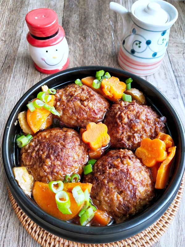 蒸牛肉獅子頭的做法-家常味蒸菜譜