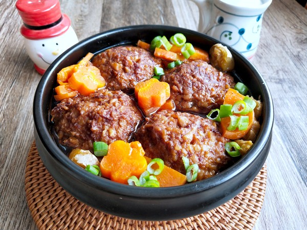 蒸牛肉獅子頭的做法-家常味蒸菜譜