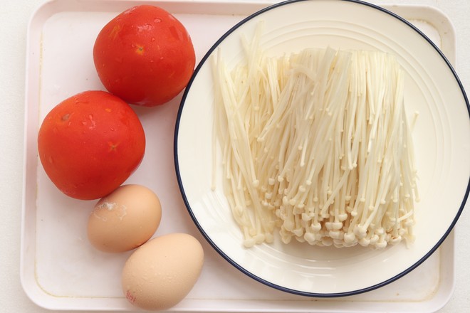 金針菇番茄雞蛋的做法-家常味炒菜譜