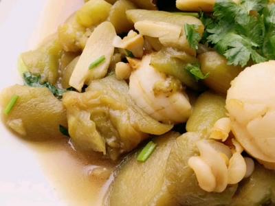 扇貝燉茄子的做法-咸鮮味燉菜譜