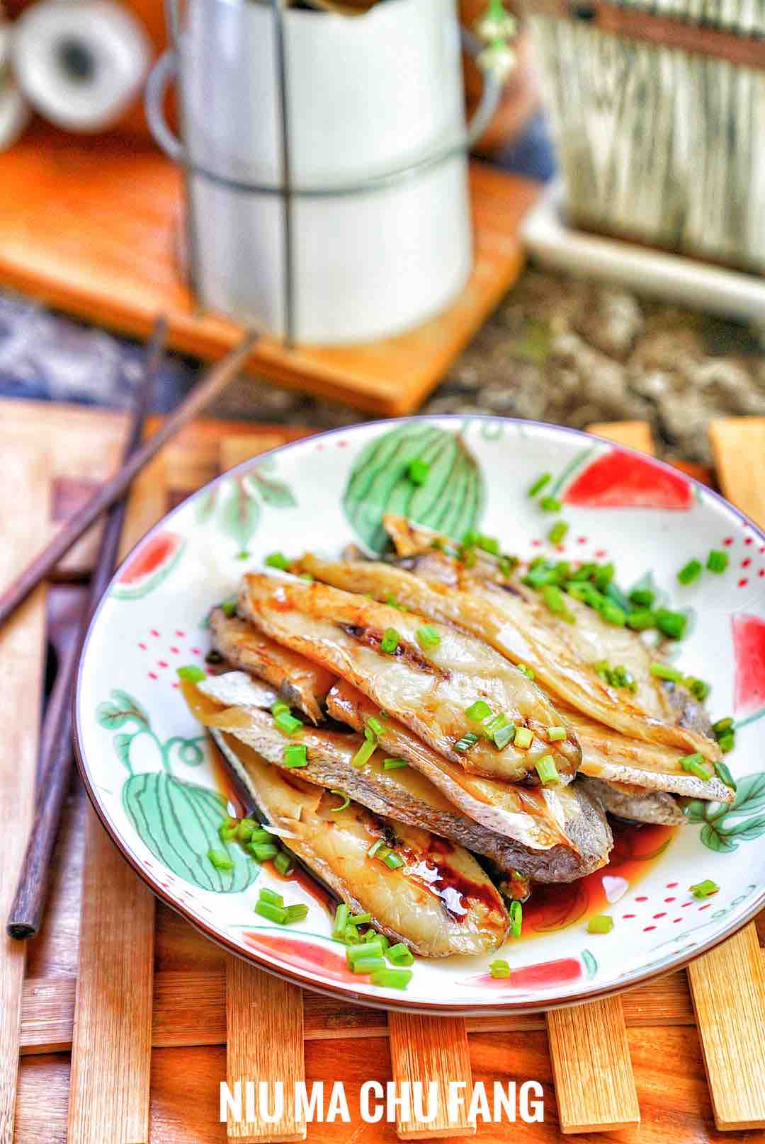 蔥姜蒸鮸魚片。的做法-咸鮮味蒸菜譜