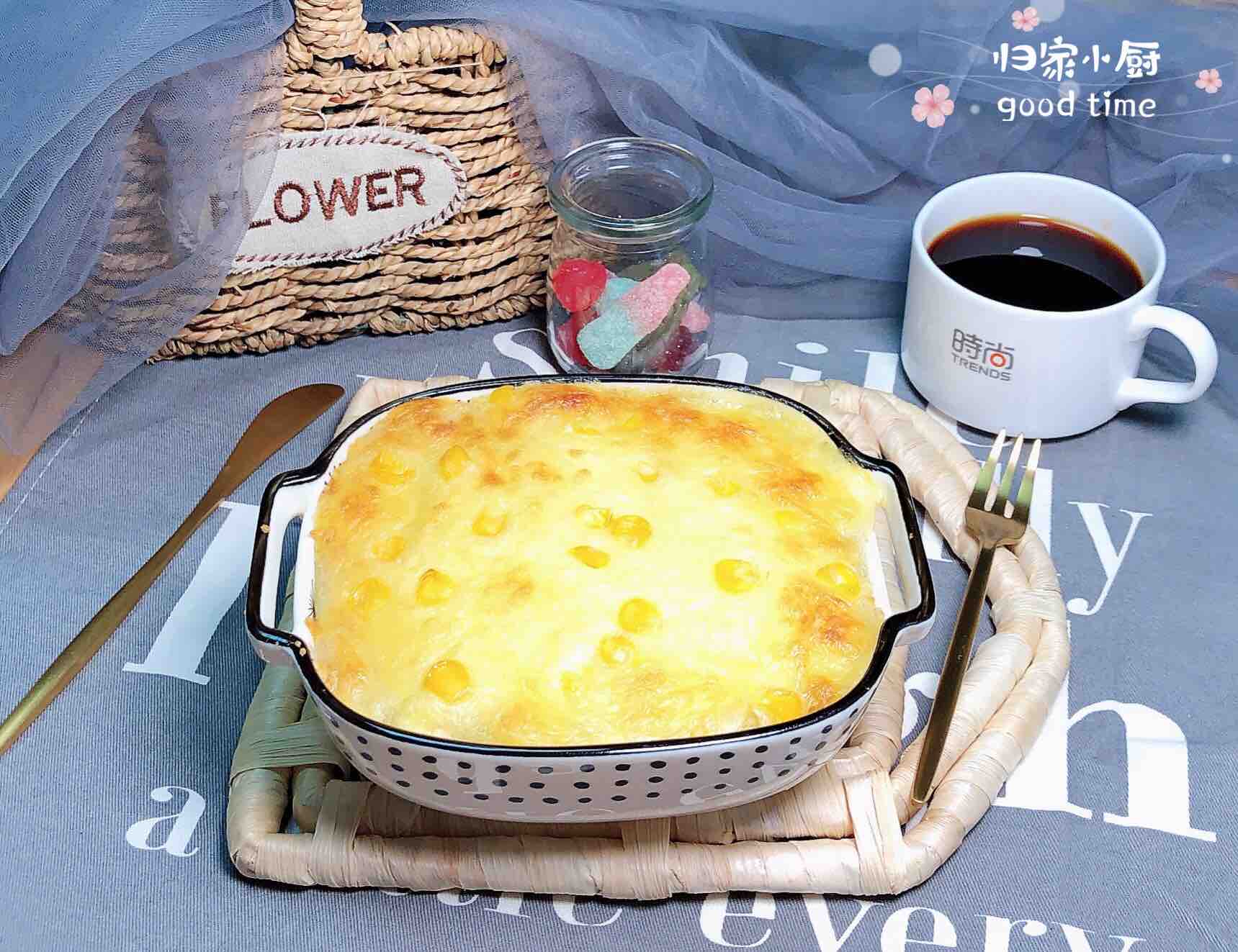 芝士焗玉米土豆泥的做法-黑椒味烤菜譜