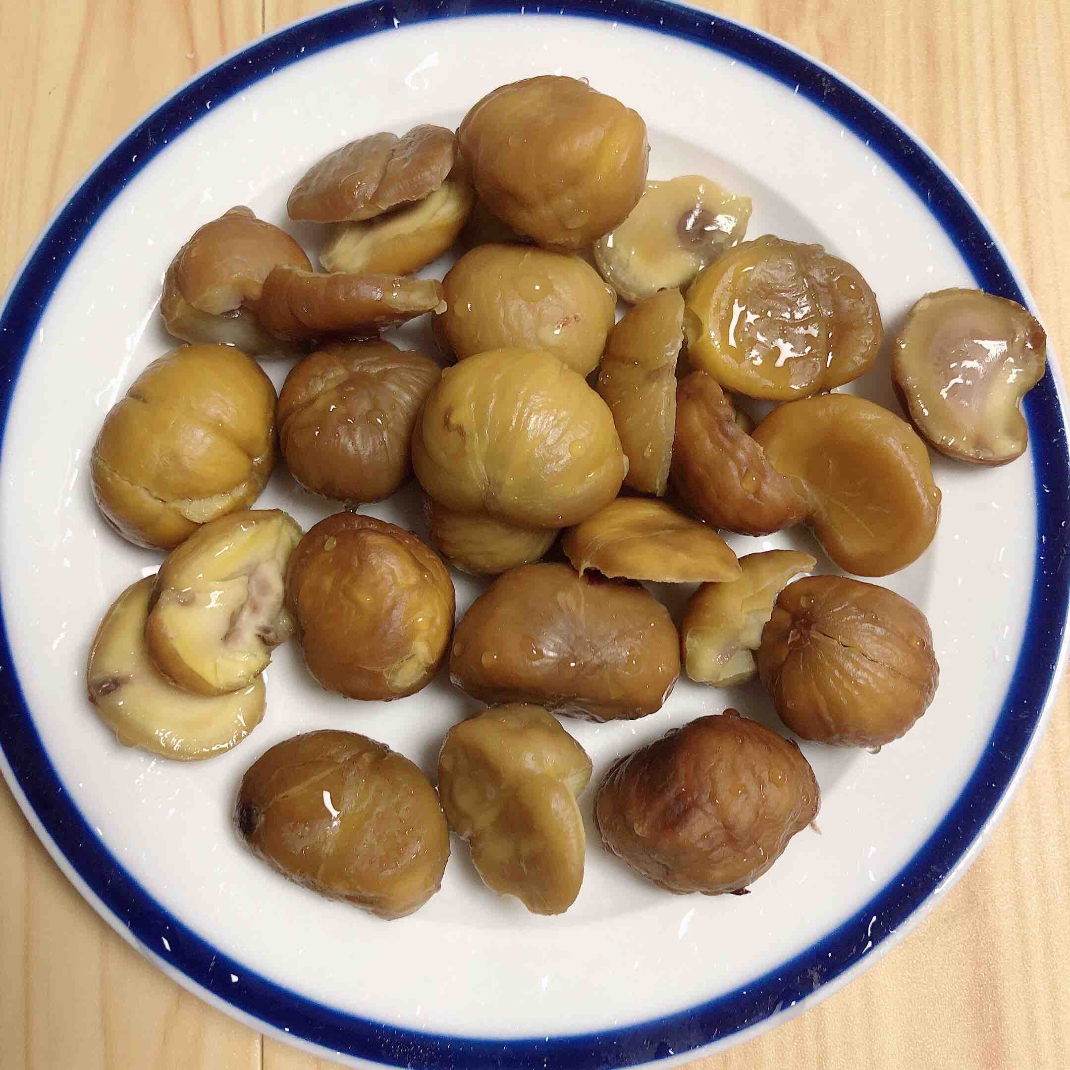 板栗香菇火腿（10分鐘快手菜）的做法-咸鮮味炒菜譜