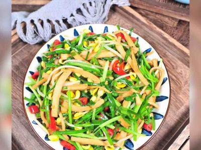 韭香豆芽炒干子的作法-家常味炒菜譜