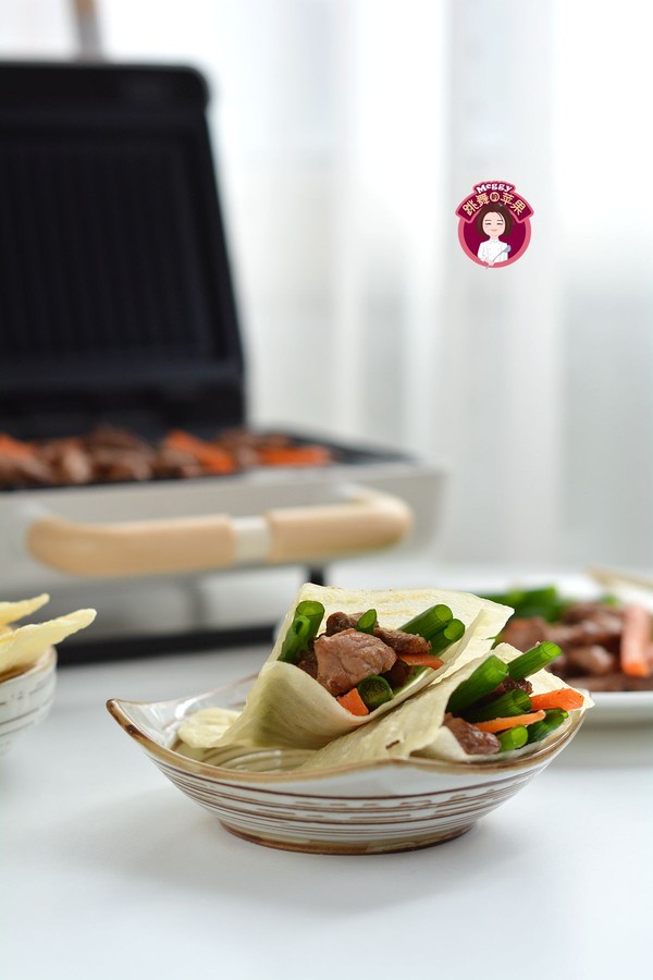 空心餅夾烤肉的做法-黑椒味烙菜譜