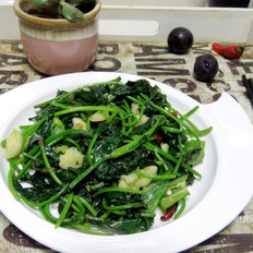 炒地瓜葉子的做法-家常味炒菜譜