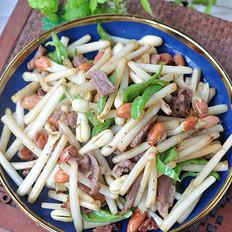 花生芽炒肉片的做法-家常味炒菜譜