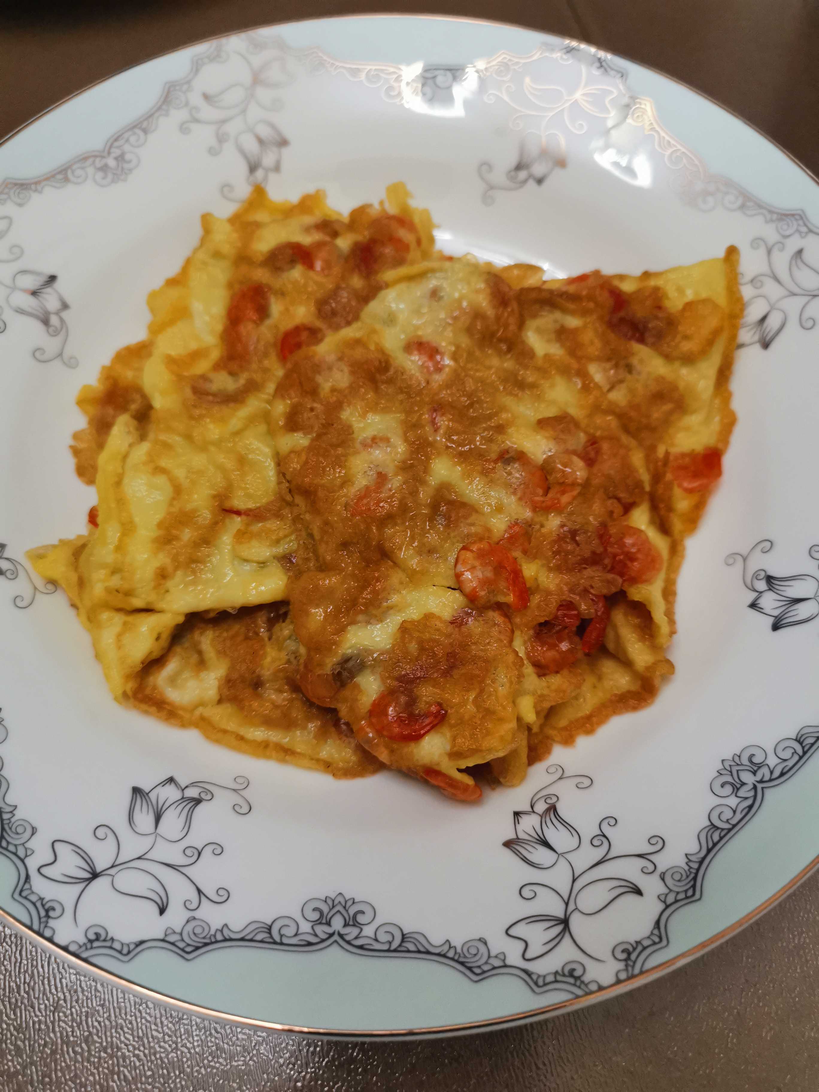 河蝦煎雞蛋的做法-家常味煎菜譜