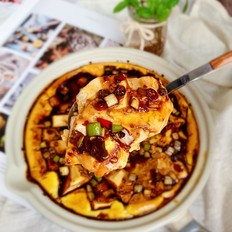 超下飯的香辣抱蛋豆腐的做法-香辣味烤菜譜