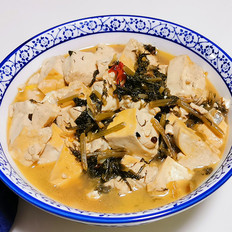 芥菜燉豆腐的做法-咸鮮味燉菜譜