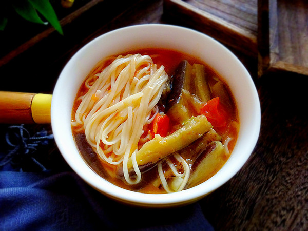 西紅柿茄子面的做法-咸鮮味煮菜譜