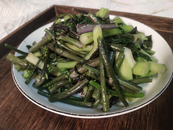 清炒紅菜苔的做法-家常味炒菜譜