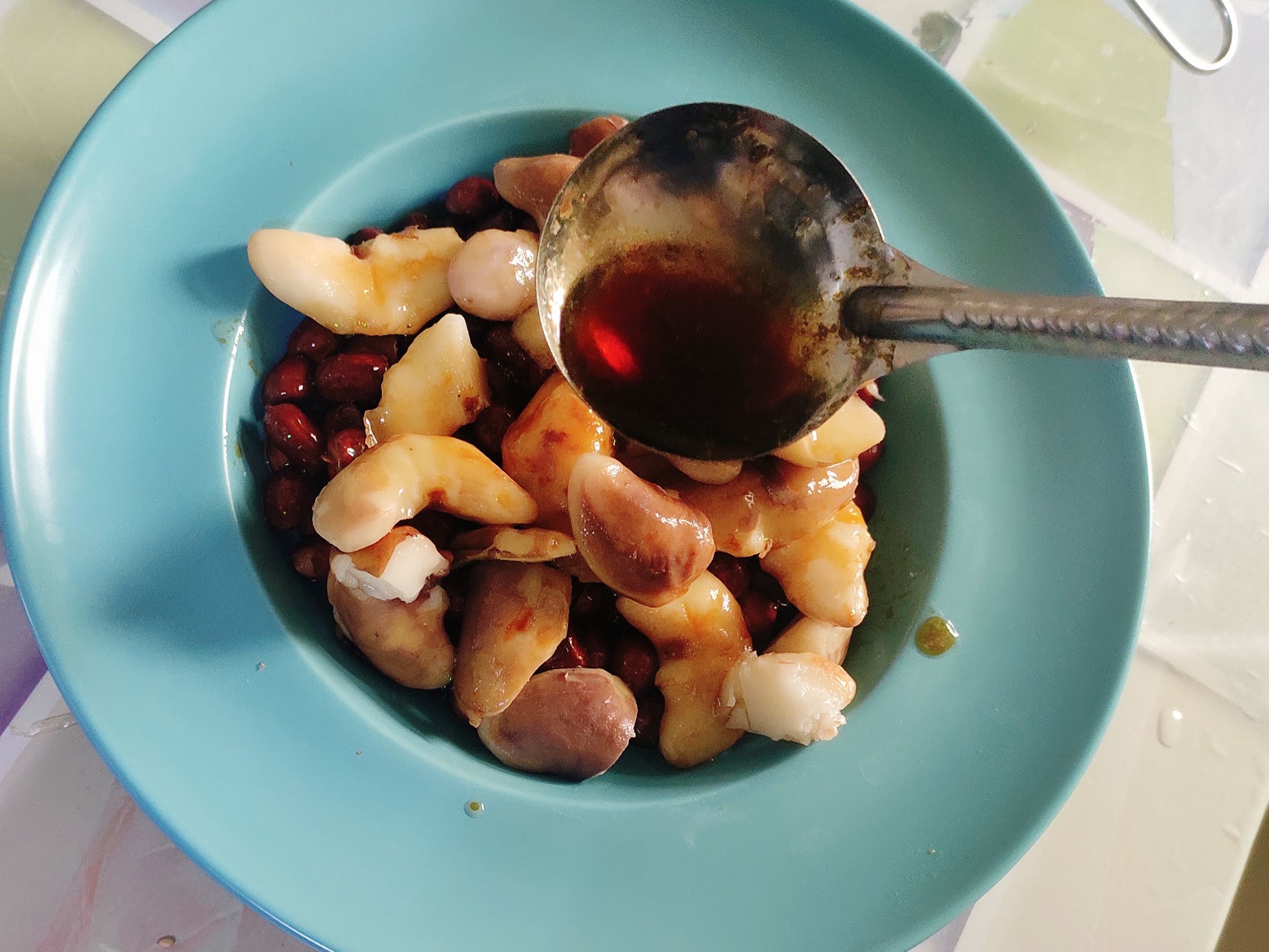 好吃的糖醋菱角花生米的做法-酸甜味拌菜譜