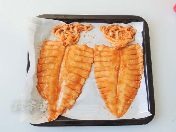 醬烤魷魚的做法-家常味烤菜譜