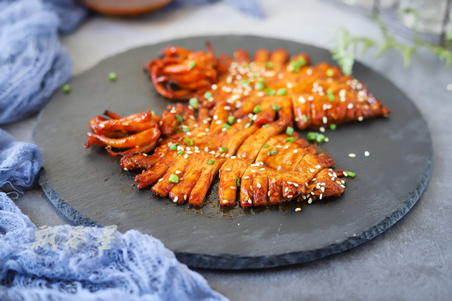 醬烤魷魚的做法-家常味烤菜譜