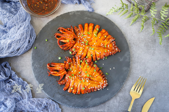 醬烤魷魚的做法-家常味烤菜譜