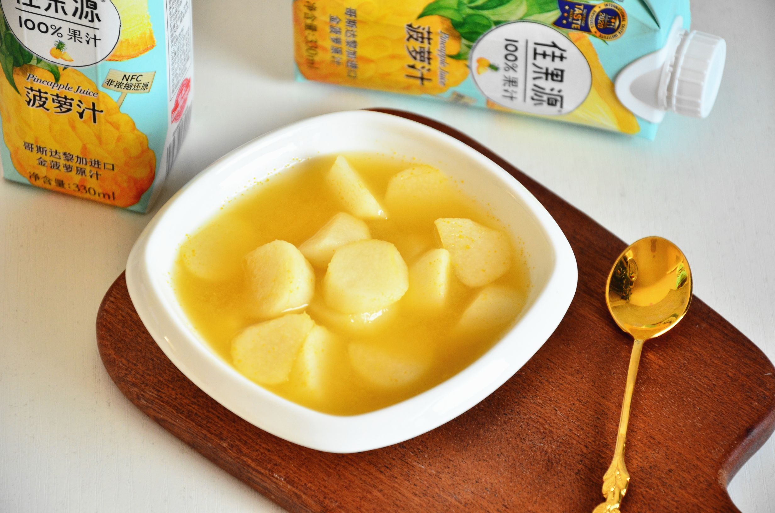 菠蘿汁燉山藥的做法-酸甜味煮菜譜