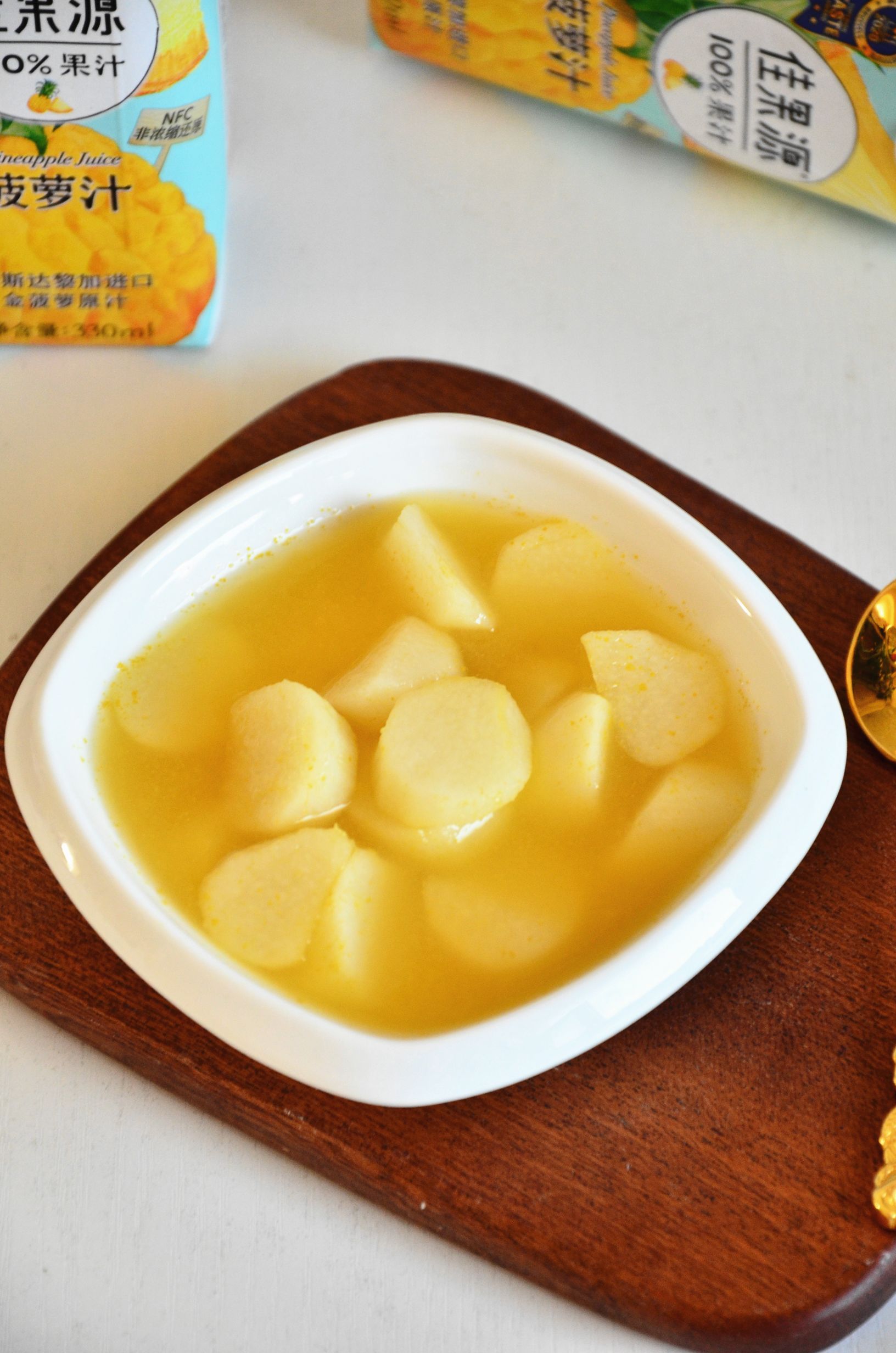 菠蘿汁燉山藥的做法-酸甜味煮菜譜