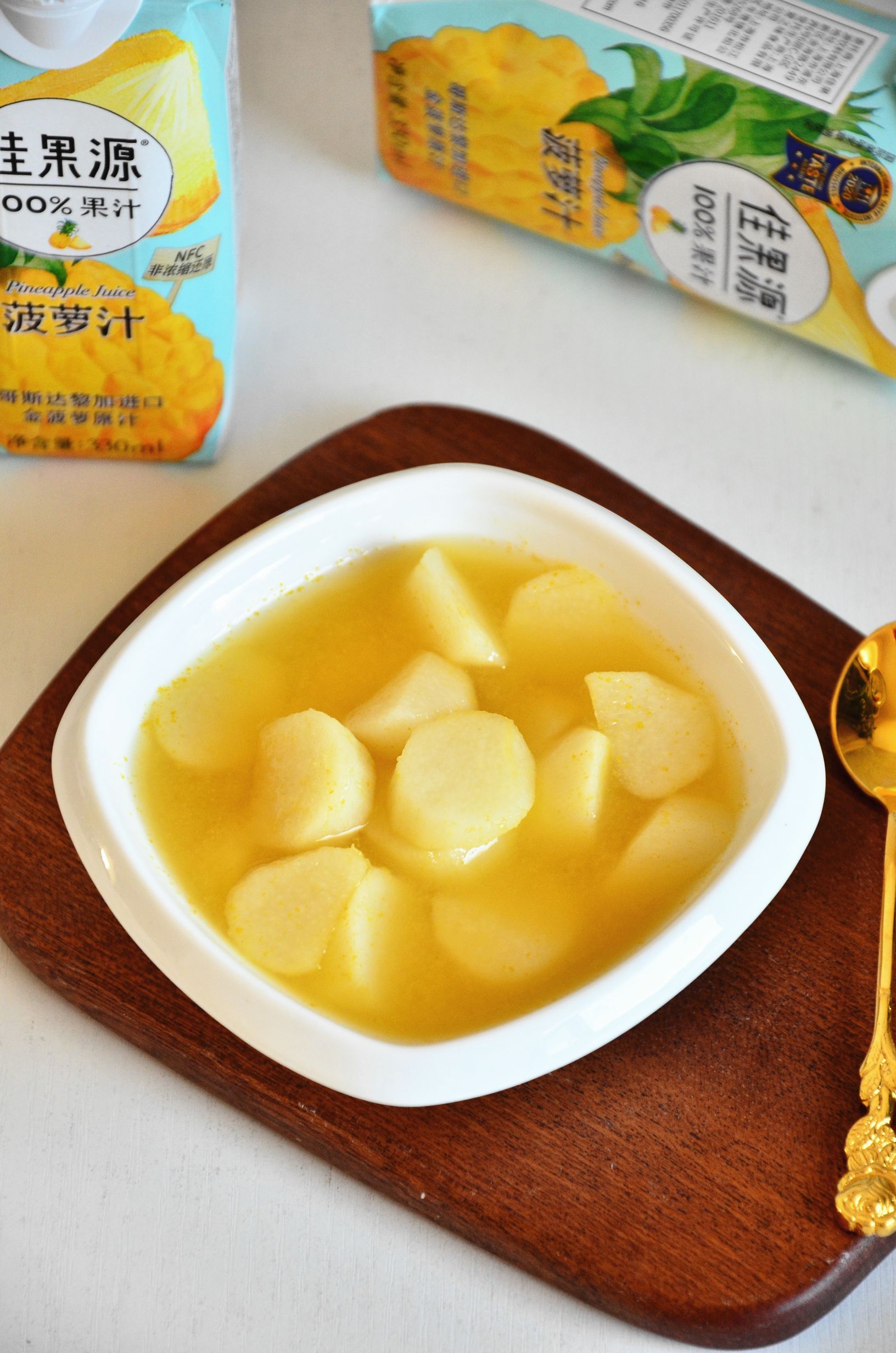 菠蘿汁燉山藥的做法-酸甜味煮菜譜