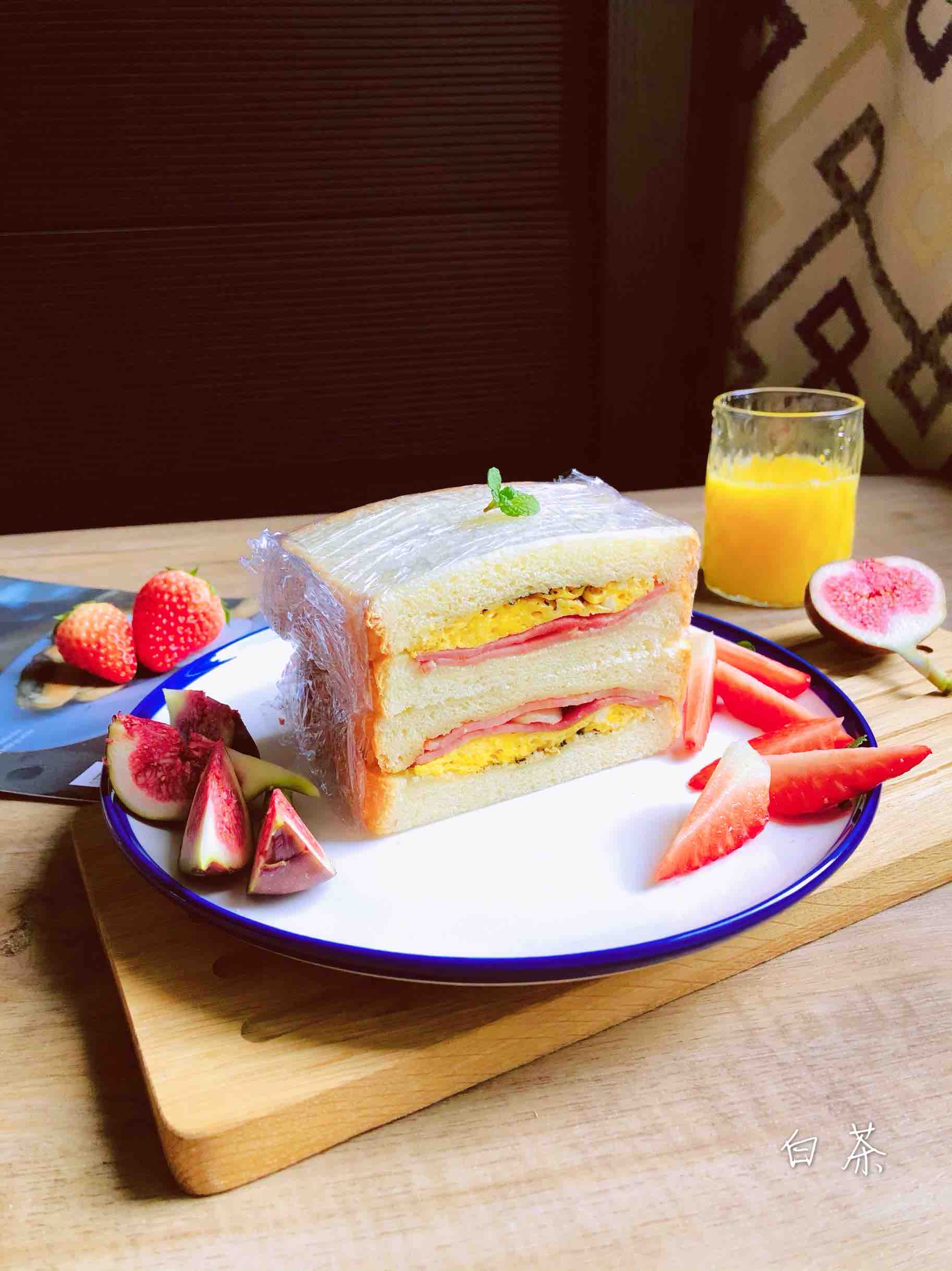 五分鐘早餐，培根煎蛋三明治的做法-咸鮮味其它工藝菜譜