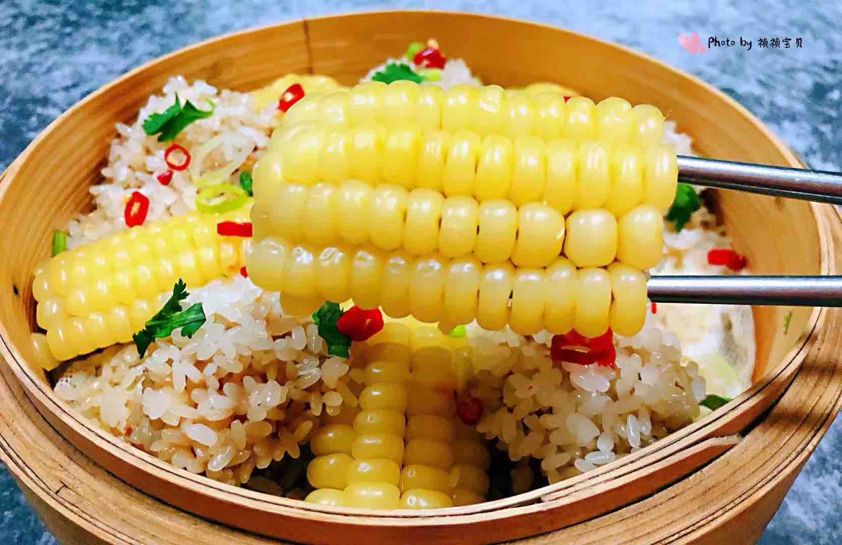 糯米排骨蒸玉米的做法-咸鮮味蒸菜譜