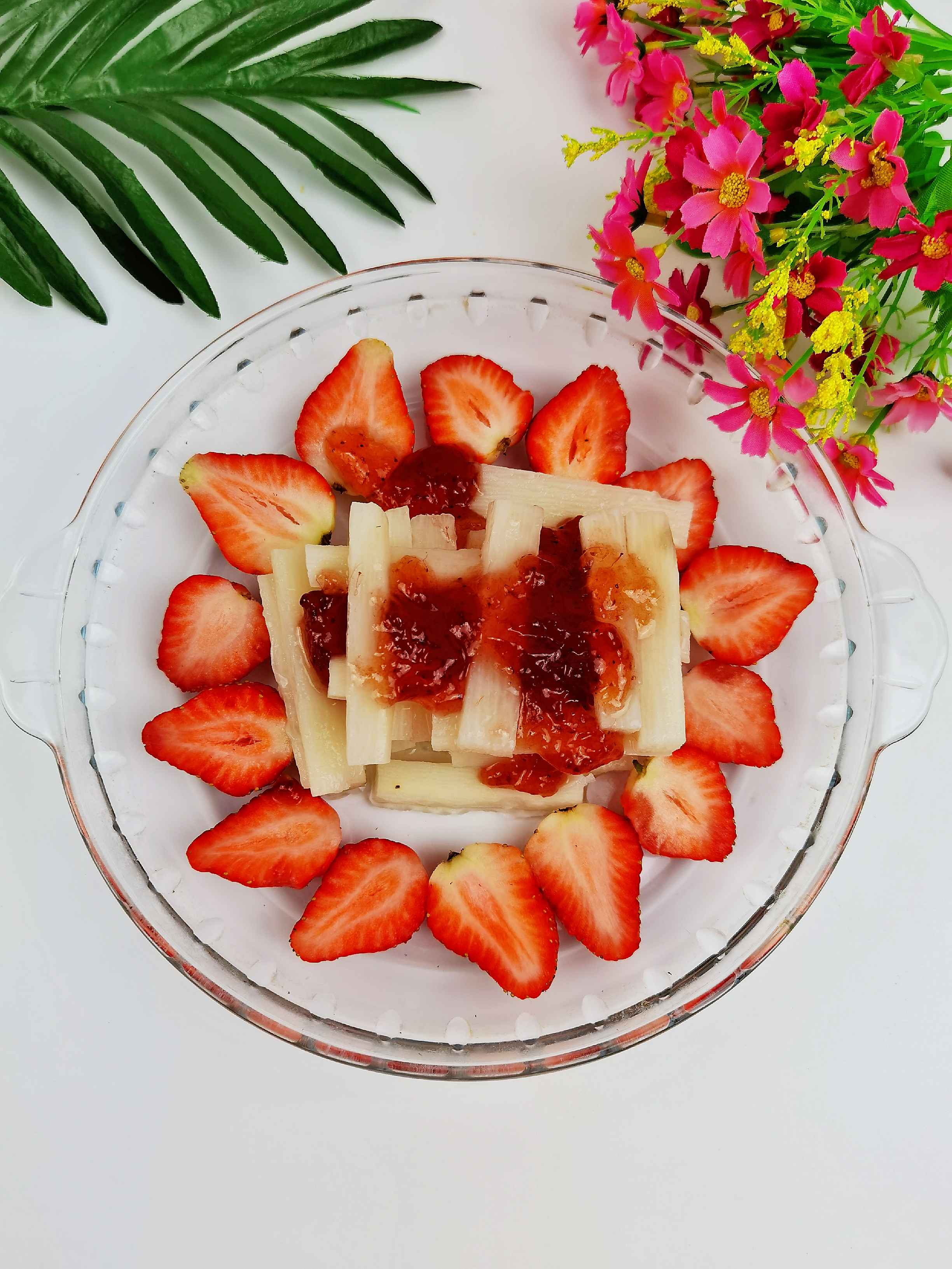 年夜飯花式涼菜－草莓山藥，吃下這口甜，2021光芒萬丈的做法-甜味蒸菜譜