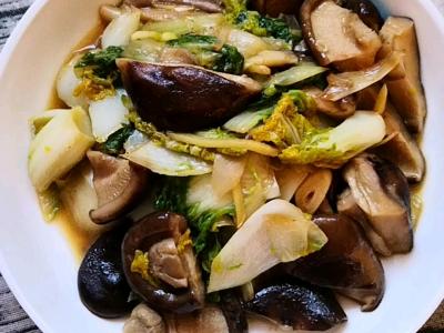 菊花菜炒香菇的做法-家常味炒菜譜