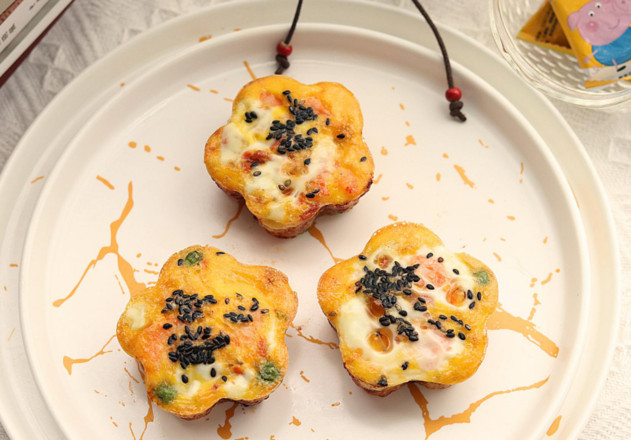 時蔬蝦仁烘蛋的做法-咸鮮味烤菜譜