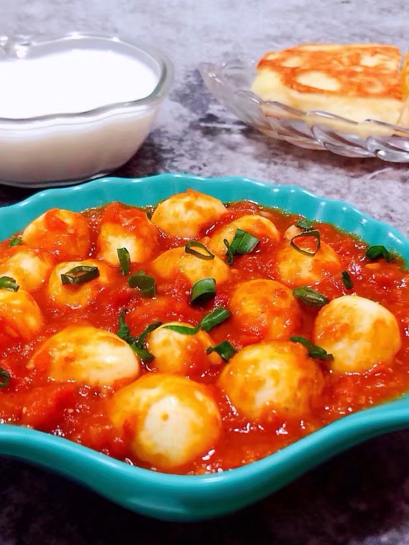 茄汁鵪鶉蛋的做法-酸甜味炒菜譜