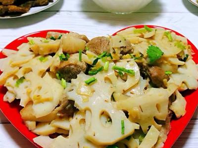 蓮藕炒肉片的做法-咸鮮味炒菜譜