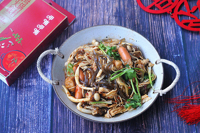 快手麻辣香鍋，5塊錢能做一大鍋，香過紅燒肉！的做法-香辣味拌菜譜