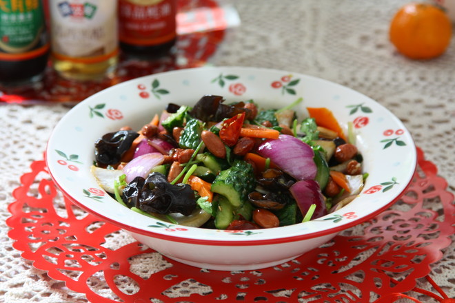 熗拌時蔬全家福的做法-咸鮮味拌菜譜