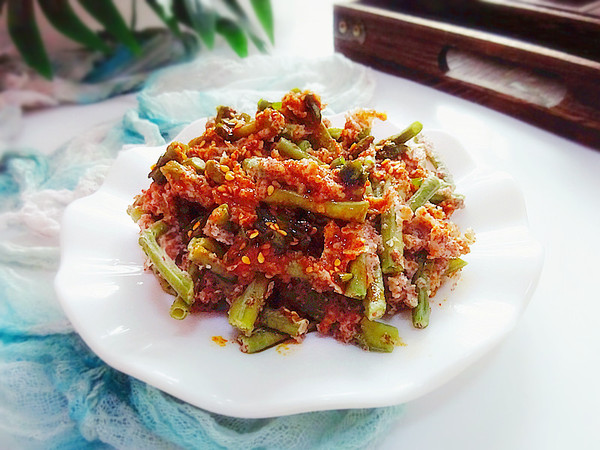 黑麥蒸豇豆的做法-蔥香味蒸菜譜