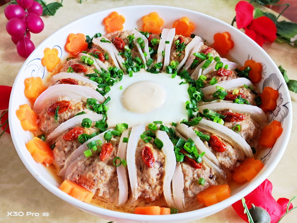 花開富貴(蘿卜蒸肉)的做法-咸鮮味蒸菜譜-易網健康養生網 花開富貴(蘿卜蒸肉)的做法-咸鮮味蒸菜譜