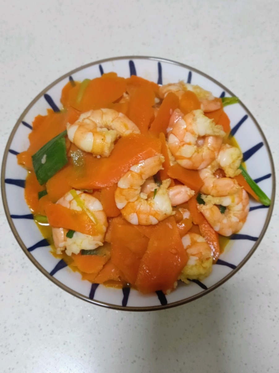 胡蘿卜炒蝦仁的做法-咸鮮味炒菜譜