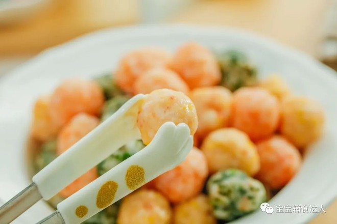 彩蔬蝦球【寶寶輔食】的做法-家常味煮菜譜