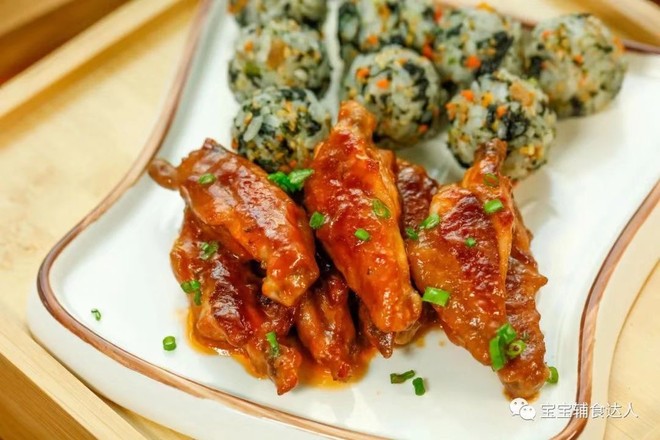 蜜汁雞翅飯【寶寶輔食】的做法-咸鮮味煎菜譜