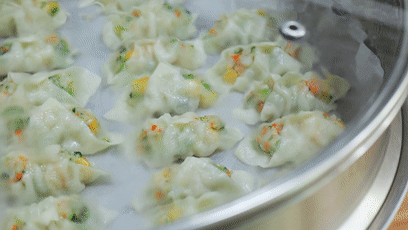 鮮蝦時蔬蒸餃【寶寶輔食】的做法-咸鮮味蒸菜譜
